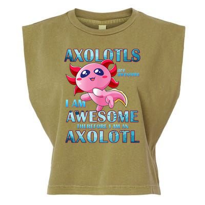 Cute Axolotl Axolotls Are Awesome Plush Pets Girls Boy Garment-Dyed Women's Muscle Tee