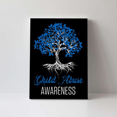 Child Abuse Awareness Tree Blue Ribbon April Child Welfare Canvas