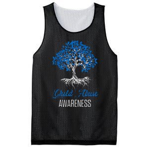 Child Abuse Awareness Tree Blue Ribbon April Child Welfare Mesh Reversible Basketball Jersey Tank