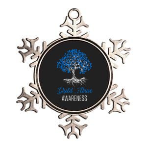 Child Abuse Awareness Tree Blue Ribbon April Child Welfare Metallic Star Ornament