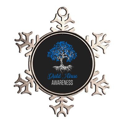 Child Abuse Awareness Tree Blue Ribbon April Child Welfare Metallic Star Ornament