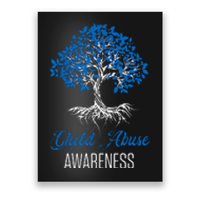 Child Abuse Awareness Tree Blue Ribbon April Child Welfare Poster