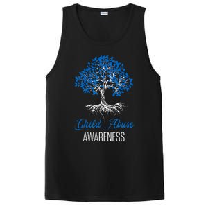 Child Abuse Awareness Tree Blue Ribbon April Child Welfare PosiCharge Competitor Tank