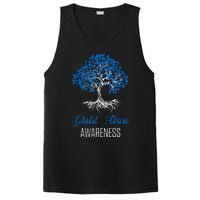 Child Abuse Awareness Tree Blue Ribbon April Child Welfare PosiCharge Competitor Tank