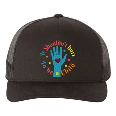 Child Abuse Awareness Yupoong Adult 5-Panel Trucker Hat