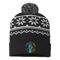 Child Abuse Awareness USA-Made Snowflake Beanie