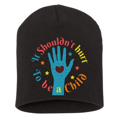 Child Abuse Awareness Short Acrylic Beanie