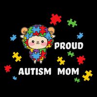 Cute Autism Awareness Women - Proud Autism Mom Lamb Puzzle Bucket Hat