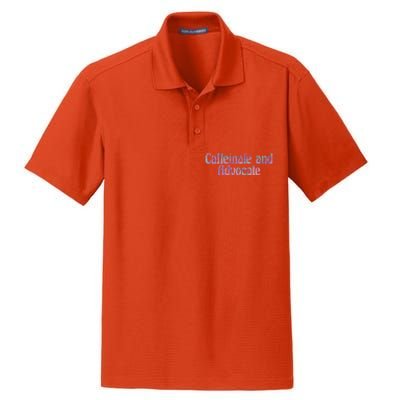 Caffeinate And Advocate Gift Dry Zone Grid Polo