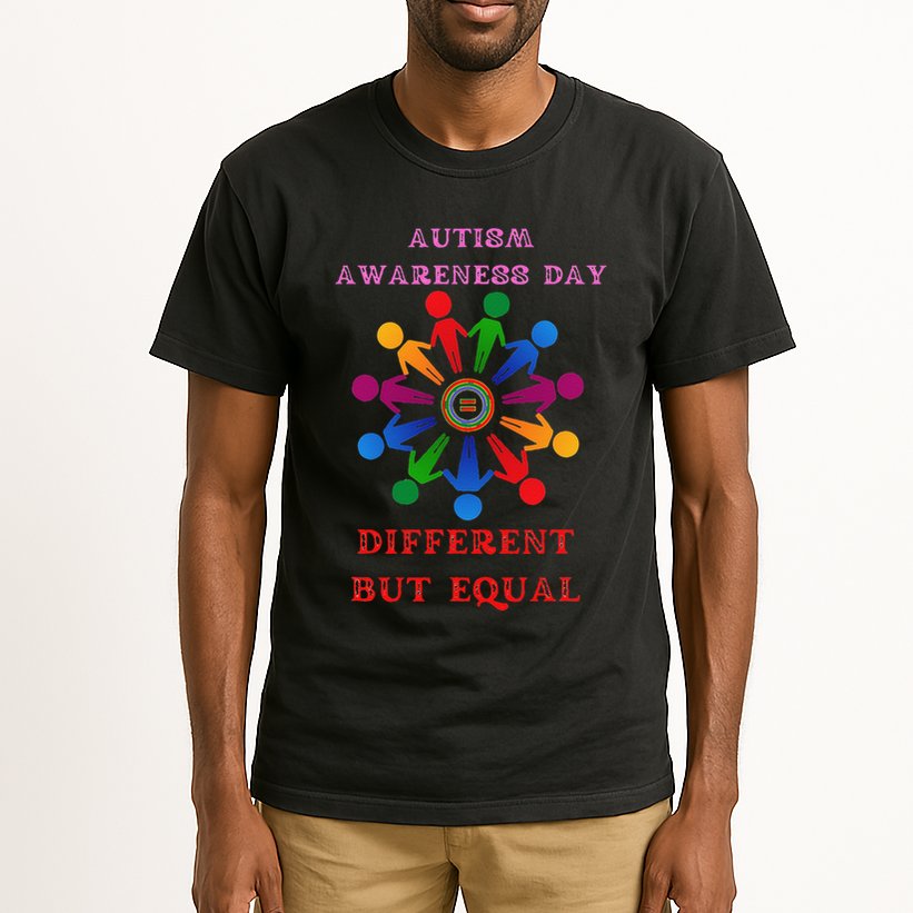 Cool Autism Awareness Day Different But Equal Tall T-Shirt