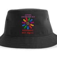 Cool Autism Awareness Day Different But Equal Sustainable Bucket Hat