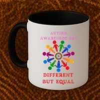 Cool Autism Awareness Day Different But Equal Mug