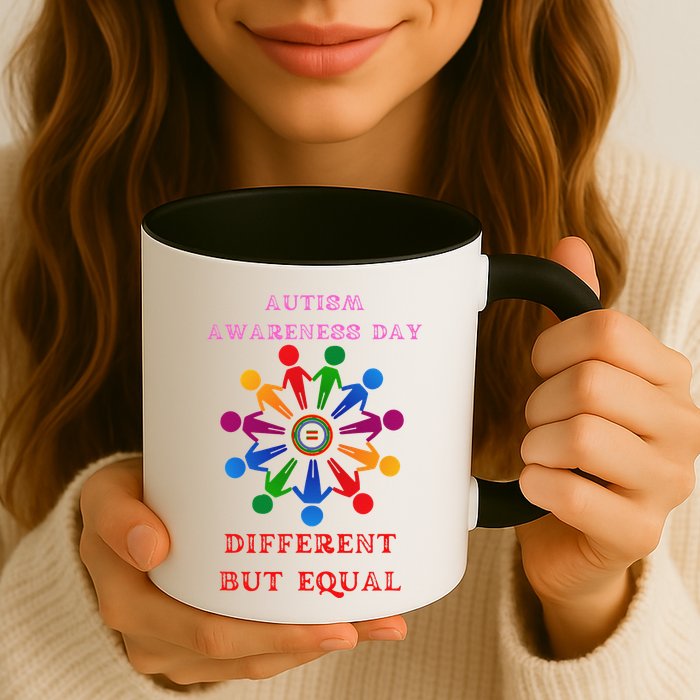 Cool Autism Awareness Day Different But Equal Mug
