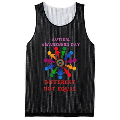 Cool Autism Awareness Day Different But Equal Mesh Reversible Basketball Jersey Tank
