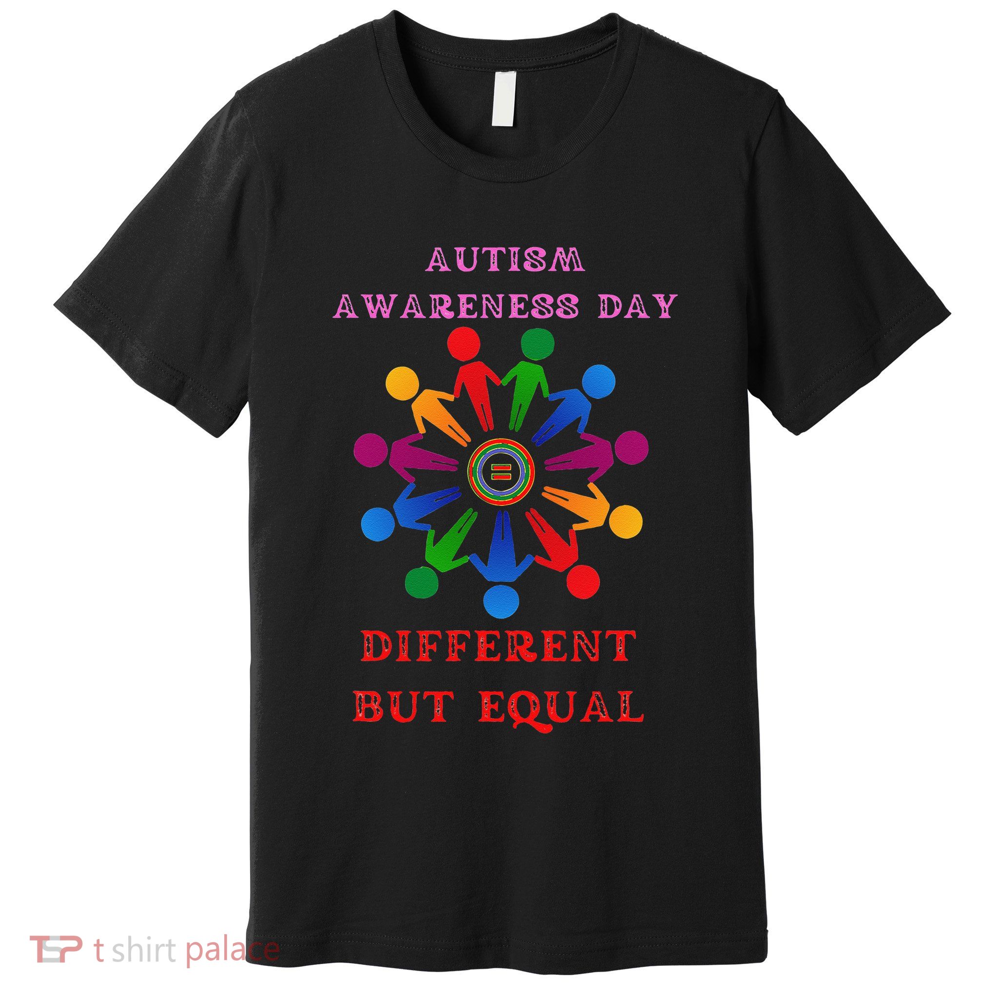 Cool Autism Awareness Day Different But Equal Premium T-Shirt