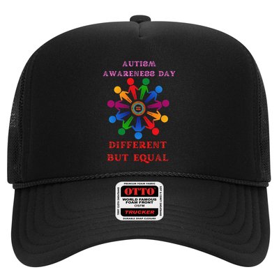 Cool Autism Awareness Day Different But Equal Trucker Hat