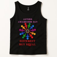 Cool Autism Awareness Day Different But Equal Tank Top