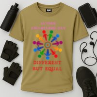 Cool Autism Awareness Day Different But Equal Performance Shirt