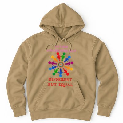 Cool Autism Awareness Day Different But Equal Hoodie