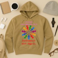 Cool Autism Awareness Day Different But Equal Hoodie