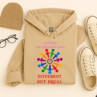 Cool Autism Awareness Day Different But Equal Hoodie