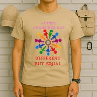 Cool Autism Awareness Day Different But Equal T-Shirt