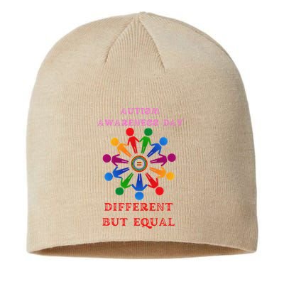 Cool Autism Awareness Day Different But Equal Sustainable Beanie