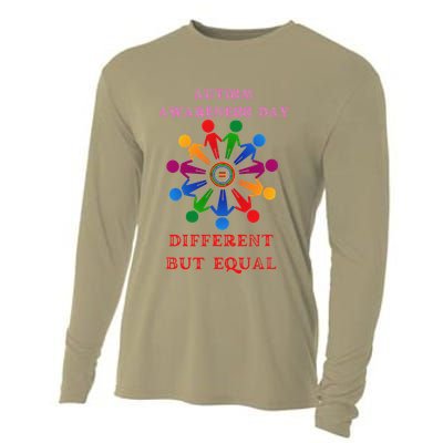Cool Autism Awareness Day Different But Equal Cooling Performance Long Sleeve Crew