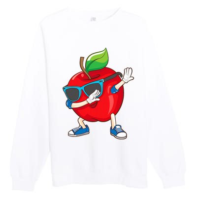 Cool Apple Art Apple Picking Apple Lover Premium Crewneck Sweatshirt