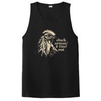 Cluck Around And Find Out Funny Chicken Parody Kawai Animal PosiCharge Competitor Tank