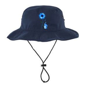 Child Abuse Awareness Sunflower Light Blue Ribbon Elephant Legacy Cool Fit Booney Bucket Hat