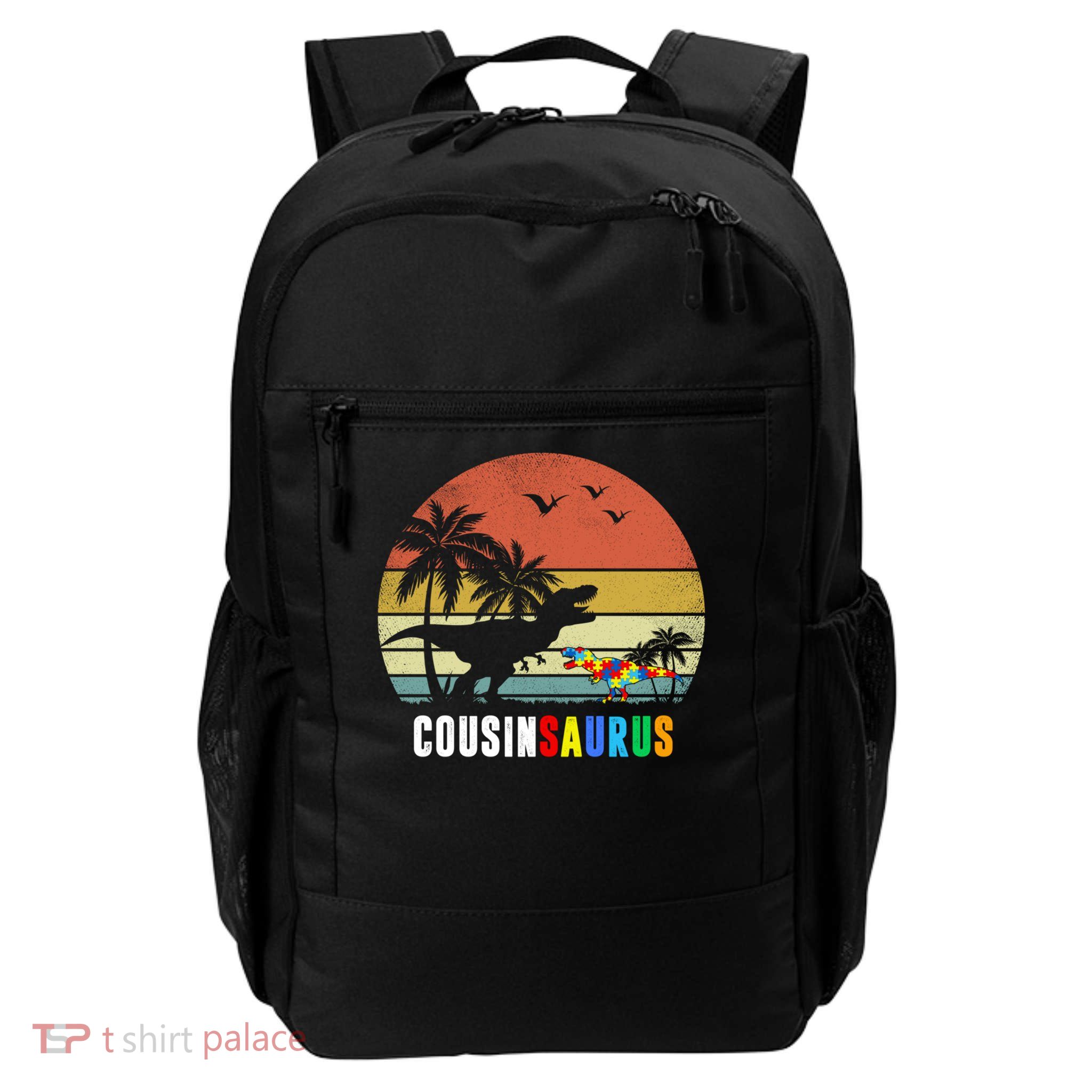 Cousinsaurus Autism Awareness Cousin Dinosaur T Rex Cute Gift Daily Commute Backpack