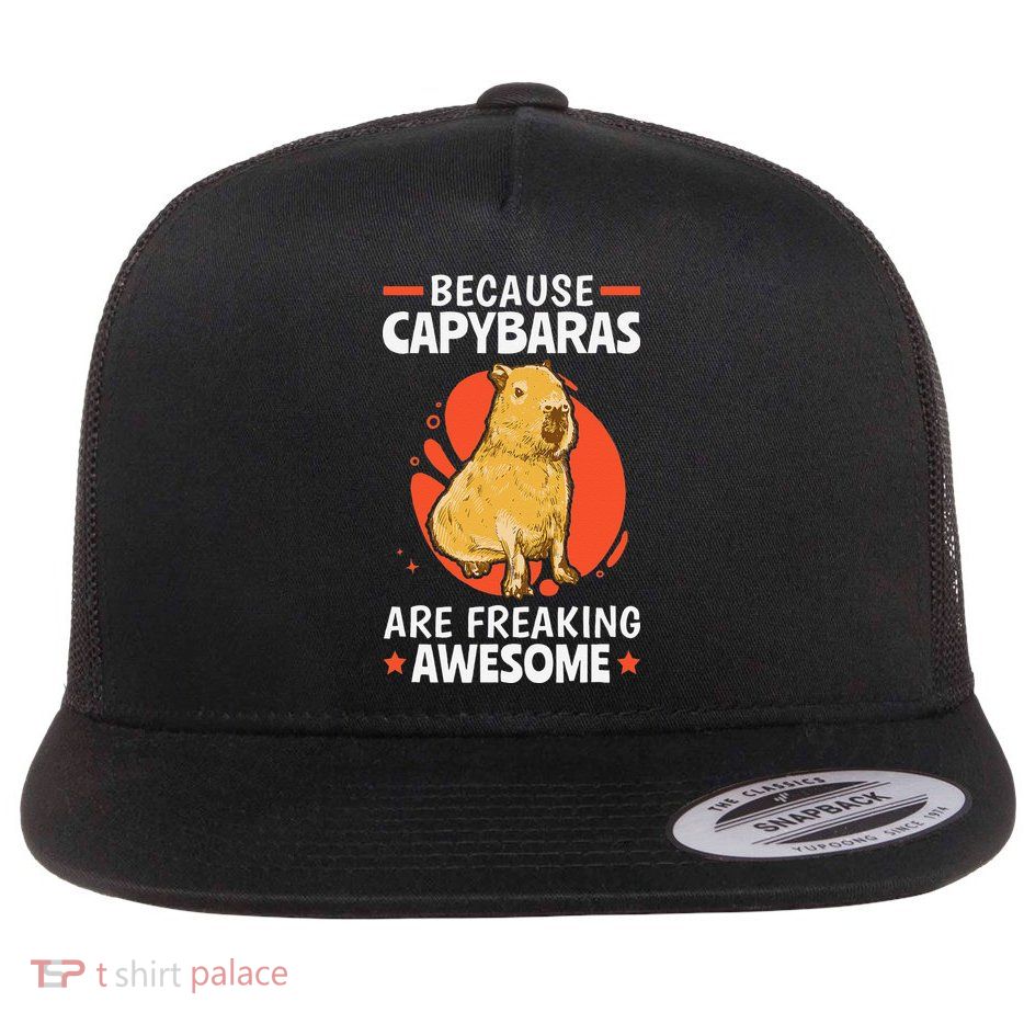 Capybaras Are Awesome Rodent Grasseater Capybara Flatbill Hat