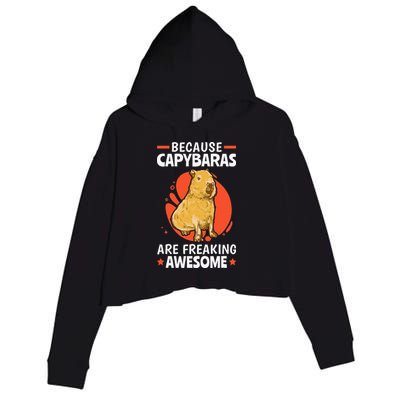 Capybaras Are Awesome Rodent Grasseater Capybara Crop Fleece Hoodie