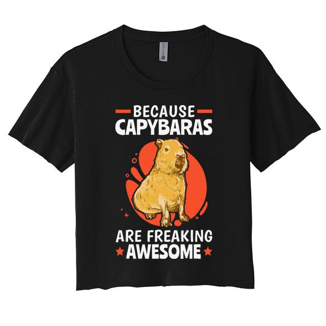 Capybaras Are Awesome Rodent Grasseater Capybara Crop Top