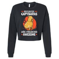 Capybaras Are Awesome Rodent Grasseater Capybara Cropped Pullover Crew