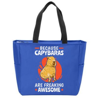 Capybaras Are Awesome Rodent Grasseater Capybara Zip Tote Bag
