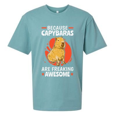 Capybaras Are Awesome Rodent Grasseater Capybara Sueded Cloud Jersey T-Shirt