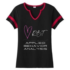 Cheerful and Adorable Design for ABA Therapist RBT Ladies Halftime Notch Neck Tee