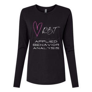 Cheerful and Adorable Design for ABA Therapist RBT Womens Cotton Relaxed Long Sleeve T-Shirt