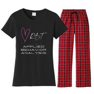 Cheerful and Adorable Design for ABA Therapist RBT Women's Flannel Pajama Set