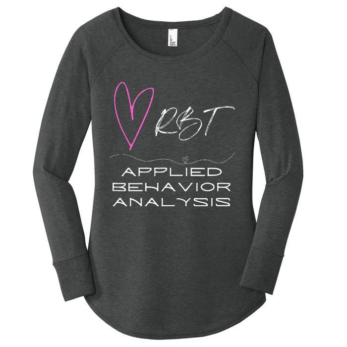 Cheerful and Adorable Design for ABA Therapist RBT Women's Perfect Tri Tunic Long Sleeve Shirt