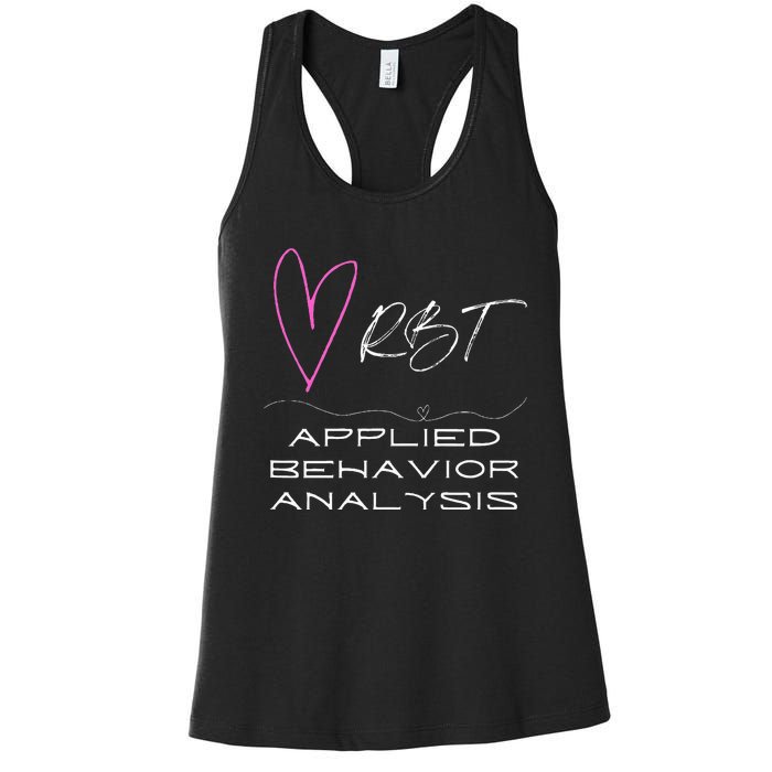 Cheerful and Adorable Design for ABA Therapist RBT Women's Racerback Tank