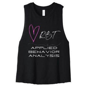 Cheerful and Adorable Design for ABA Therapist RBT Women's Racerback Cropped Tank