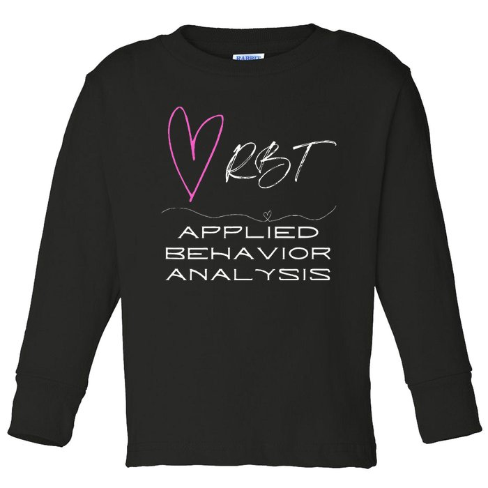 Cheerful and Adorable Design for ABA Therapist RBT Toddler Long Sleeve Shirt