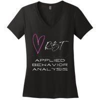 Cheerful and Adorable Design for ABA Therapist RBT Women's V-Neck T-Shirt