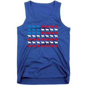 Cow Animal American Flag Independence Day 4th Of July Cute Gift Tank Top