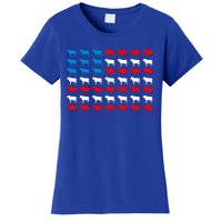 Cow Animal American Flag Independence Day 4th Of July Cute Gift Women's T-Shirt