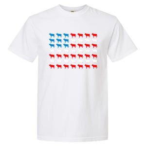 Cow Animal American Flag Independence Day 4th Of July Cute Gift Garment-Dyed Heavyweight T-Shirt