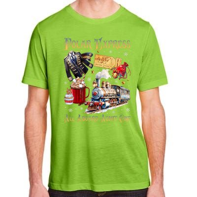 Christmas All Aboard Polar .Express North Pole Xmas Santa Gift Adult ChromaSoft Performance T-Shirt